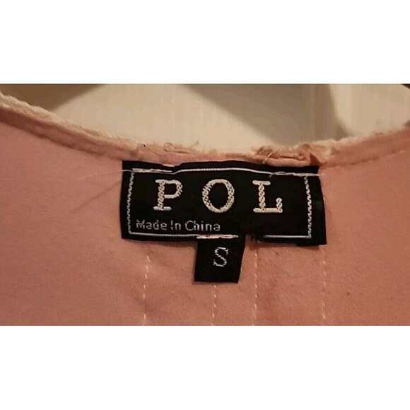 P O L Womens Open Sleevless Cardigan Vest  Small Pink Rose Top - Picture 3 of 5